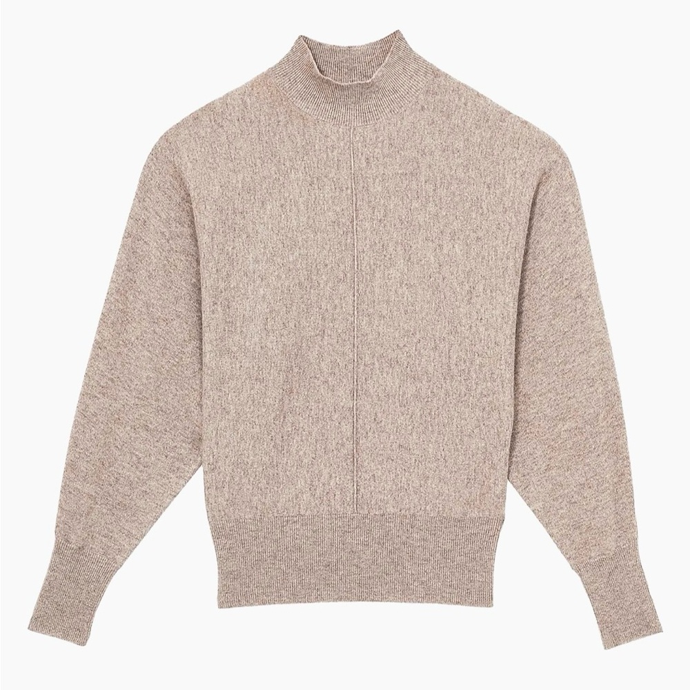 Reiss Susie Funnel Neck Jumper Sweater- Neutral-Cream Sweater-XS